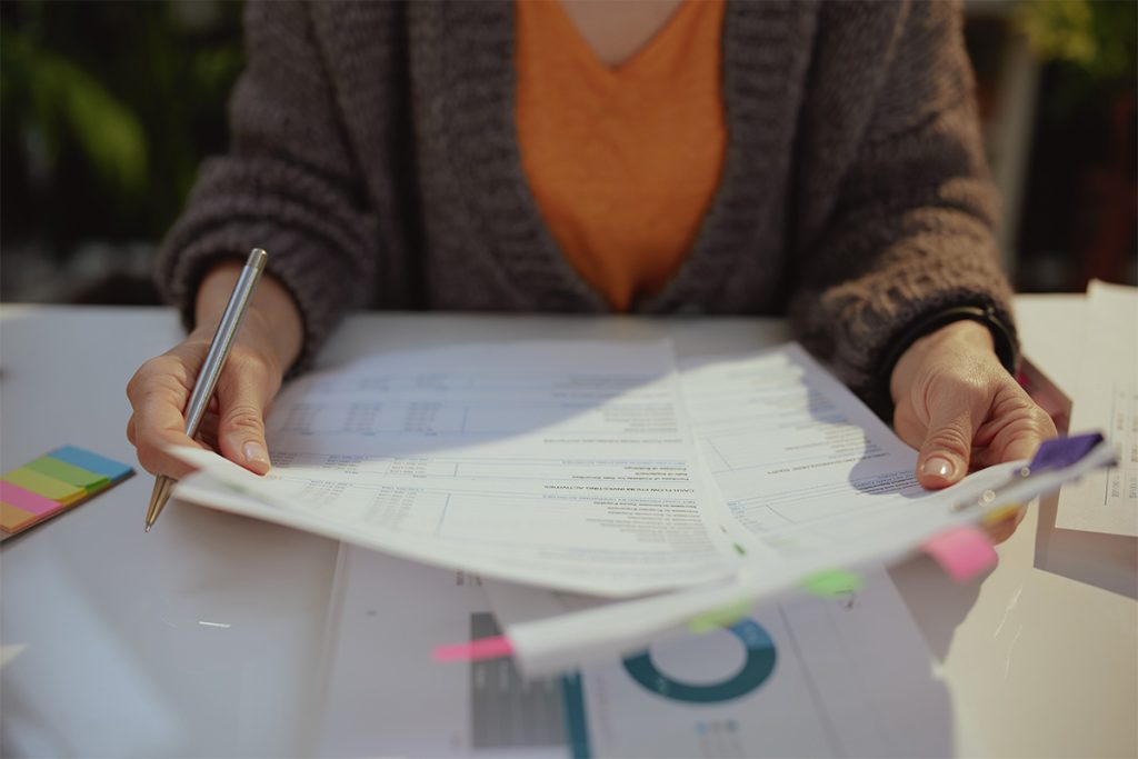 Woman Comparing Business Electricity Prices